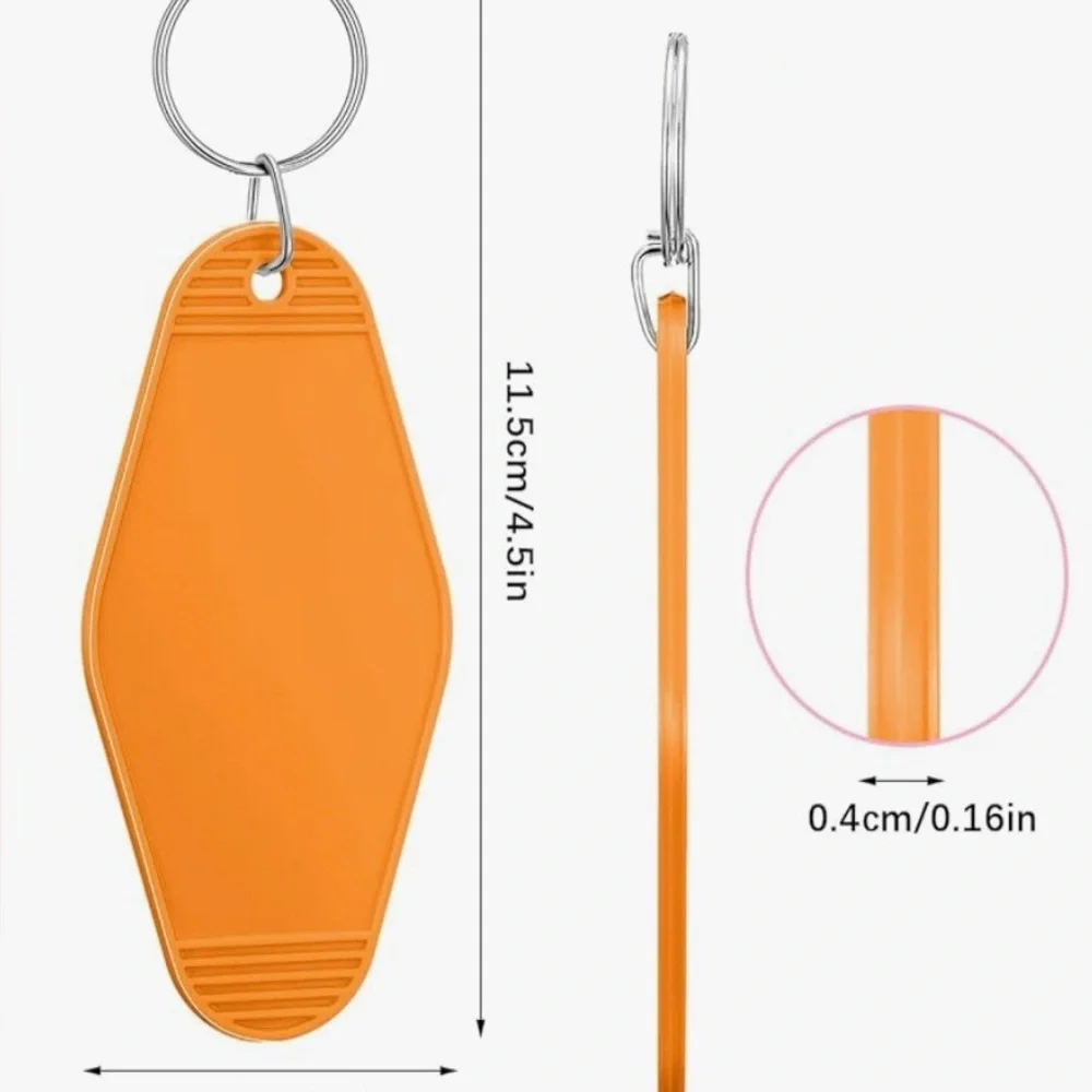 3/$9 Spooky Motel Keychain – Retro Coffin Tag | Pumpkin Skeleton | Halloween